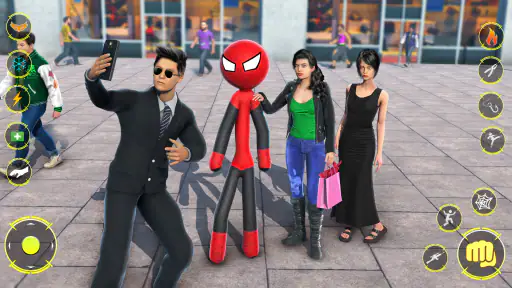 Stickman حبل بطل لعبة العنكبوت screenshot