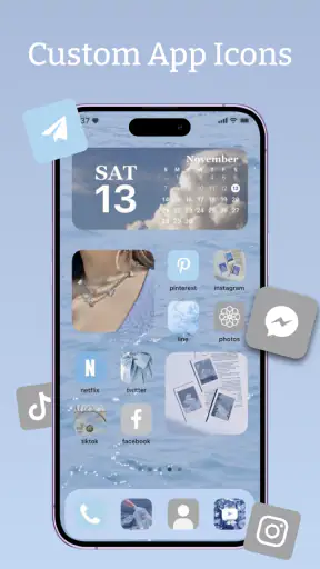 Themes: خلفيات,أيقونات التطبيق screenshot