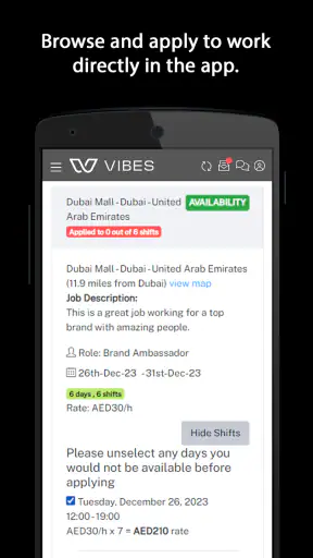 Vibes Staffing screenshot