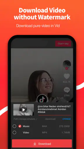 Vid-matè تحميل الفيديوهات HD screenshot