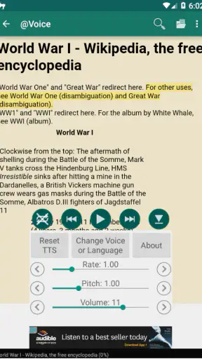 @Voice Aloud Reader (TTS قارئ) screenshot