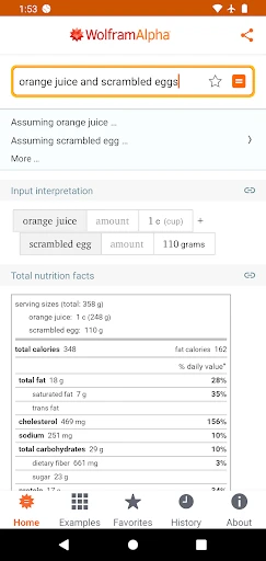 WolframAlpha Classic screenshot