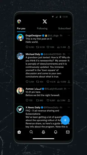 X - التويتر screenshot