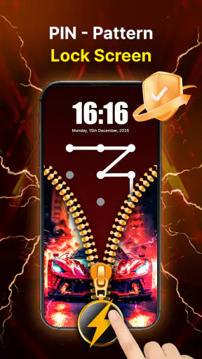 Zipper Lock Screen & 4K screenshot
