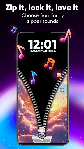 Zipper Lock Screen & Wallpaper screenshot