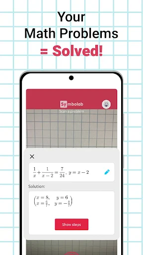 آلة حاسبة خطوة بخطوة Symbolab screenshot