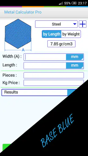 آلة حاسبة من وزن المعدن screenshot