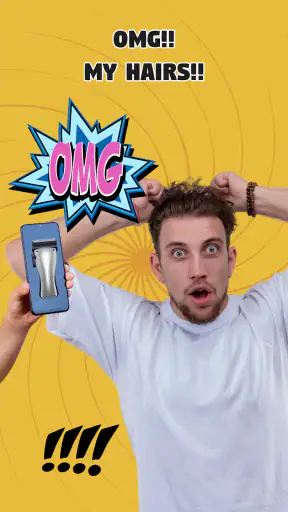 ألعاب قص الشعر مقلب ميم مزيف screenshot