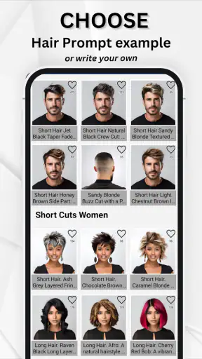 جرب قصات الشعر باستخدام ai screenshot