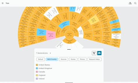 شجرة FamilySearch screenshot