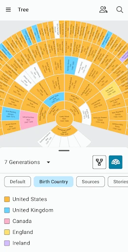 شجرة FamilySearch screenshot