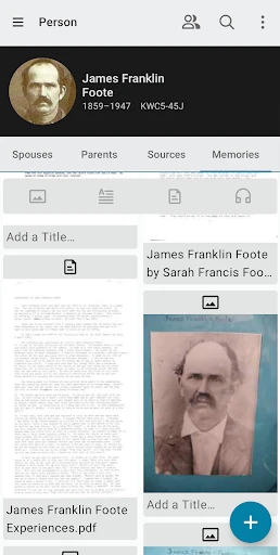 شجرة FamilySearch screenshot