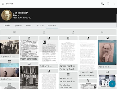 شجرة FamilySearch screenshot