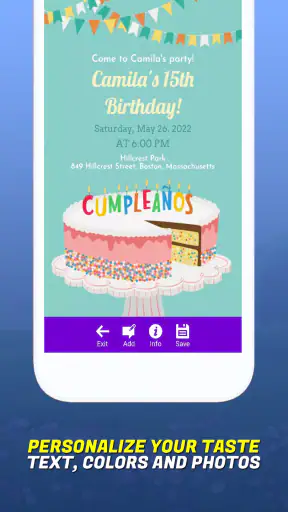 صانع دعوة وتصميم بطاقة screenshot