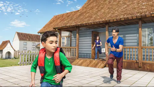 صبي يركض في المدرسة محاكاة الح screenshot