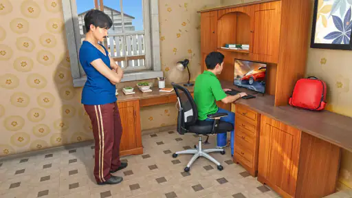 صبي يركض في المدرسة محاكاة الح screenshot