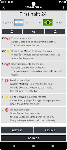 عالم كرة القدم محاكي screenshot