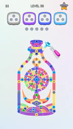 فك الصواميل: لغز الدبابيس screenshot