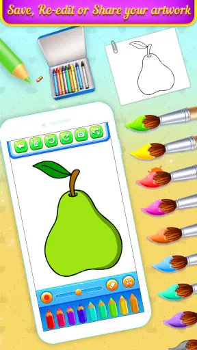 كتاب تلوين ورسم الفواكه screenshot