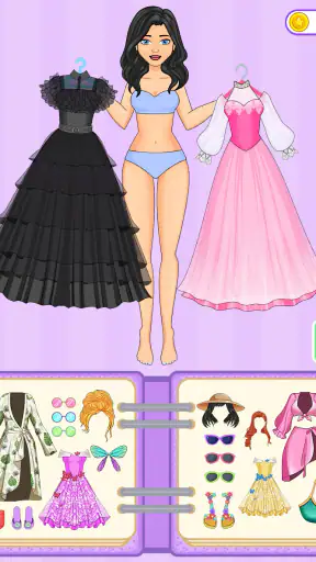 لعبة تلبيس الدمى ملصق DIY screenshot