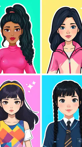 لعبة تلبيس الدمى ملصق DIY screenshot