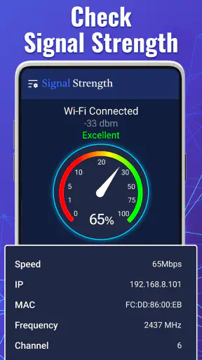 محلل WiFi واختبار السرعة screenshot