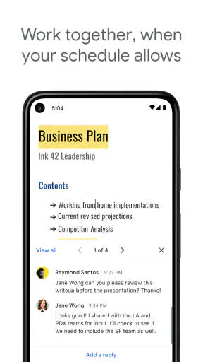 مستندات Google screenshot