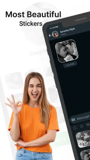 ملصقات قبلة رومانسية screenshot