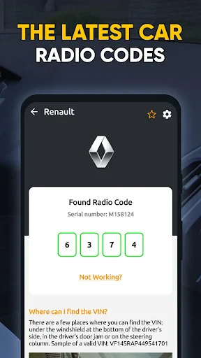 مولد كود الراديو للسيارات screenshot