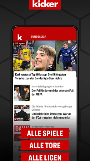 kicker Fußball News screenshot