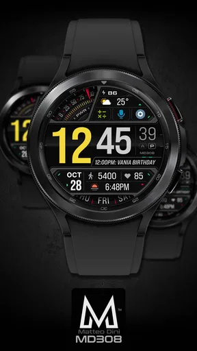 MD308 Digital watch face screenshot