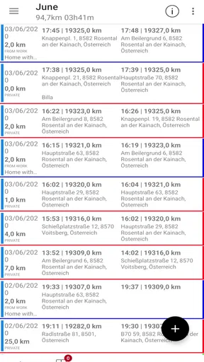 Logbook  - TripTracker screenshot