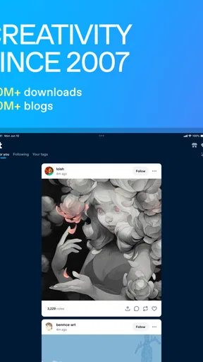 Tumblr: Social Media & Art screenshot