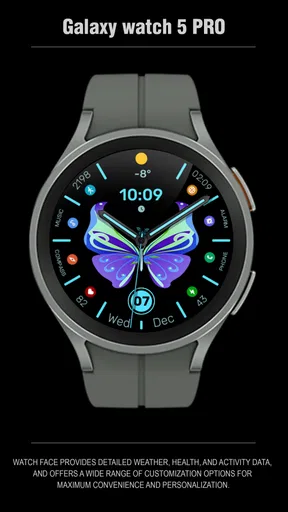 WFP 305 Butterfly watch face screenshot