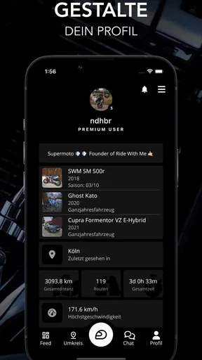 Ride With Me - Motorrad-App screenshot