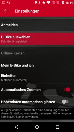 Impulse E-Bike Navigation screenshot