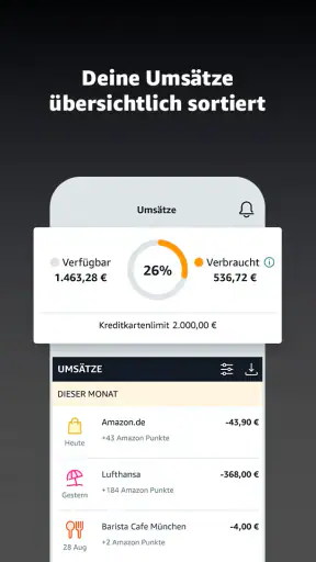 Amazon Visa screenshot