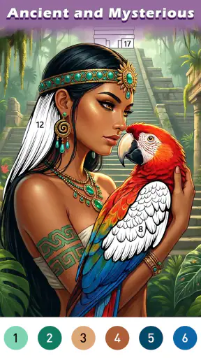 Ancient Color By Number Game screenshot