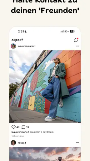 Aspect: Nur-KI Social Media screenshot