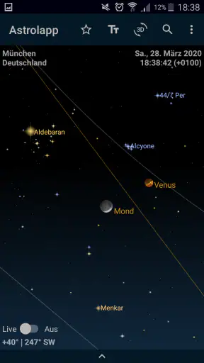 Astrolapp Live Sternkarte screenshot