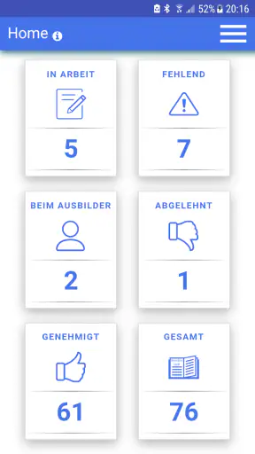 Azubiheft Online Berichtsheft screenshot