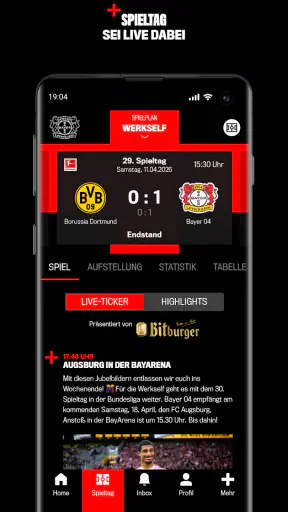 Bayer 04 Leverkusen screenshot