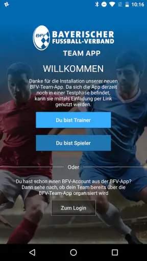 BFV-Team-App screenshot