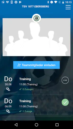 BFV-Team-App screenshot