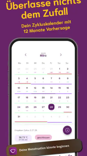 cyclotest App Periodenkalender screenshot
