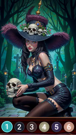 Dark Night Malen nach Zahlen screenshot