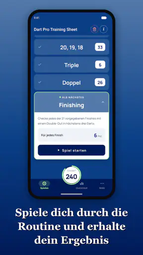 Dart Pro Training Sheet screenshot