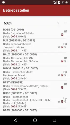 DB Betriebsstellen screenshot