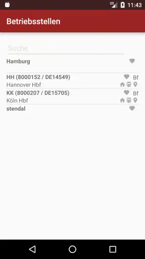 DB Betriebsstellen screenshot