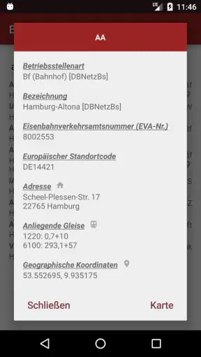 DB Betriebsstellen screenshot